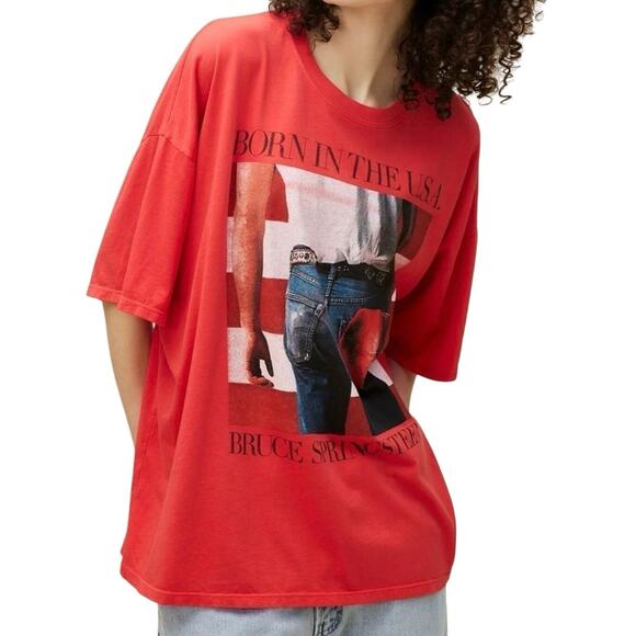 DAYDREAMER Bruce Springsteen AMERICANA Red Tee, One Size, New w/o Tag MSRP $88 - Picture 3 of 10